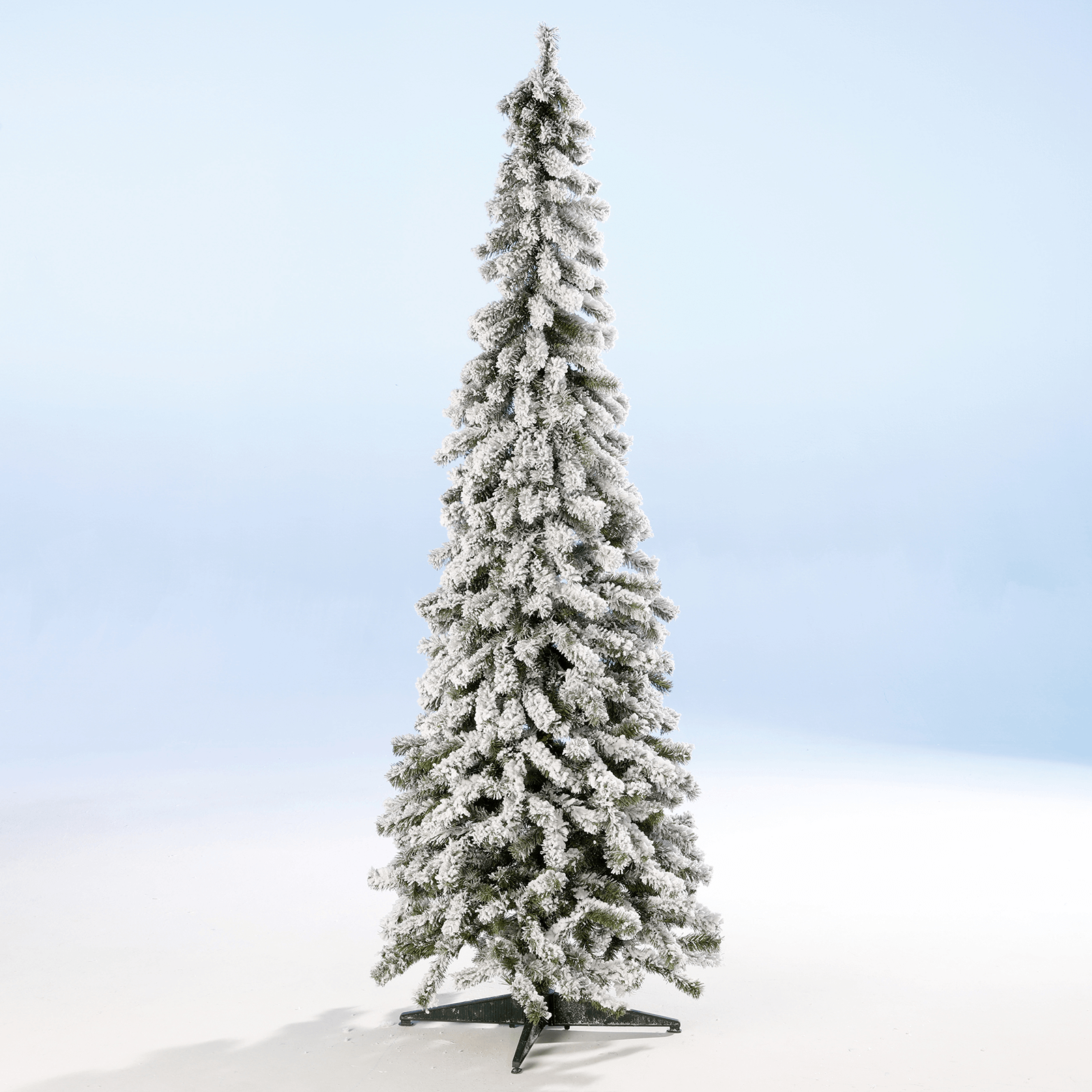 Künstlicher, schmaler Tannebaum, beschneit 150 cm - 1