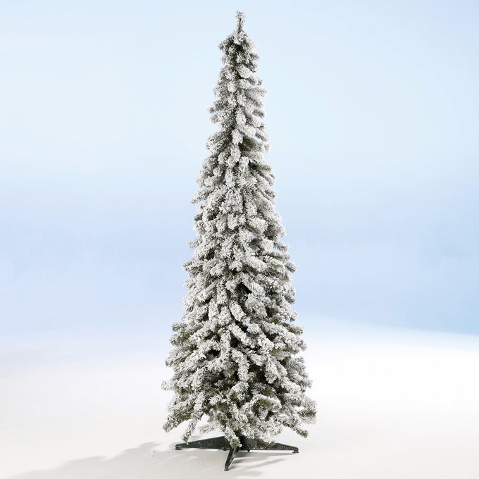 Künstlicher, schmaler Tannebaum, beschneit 180 cm