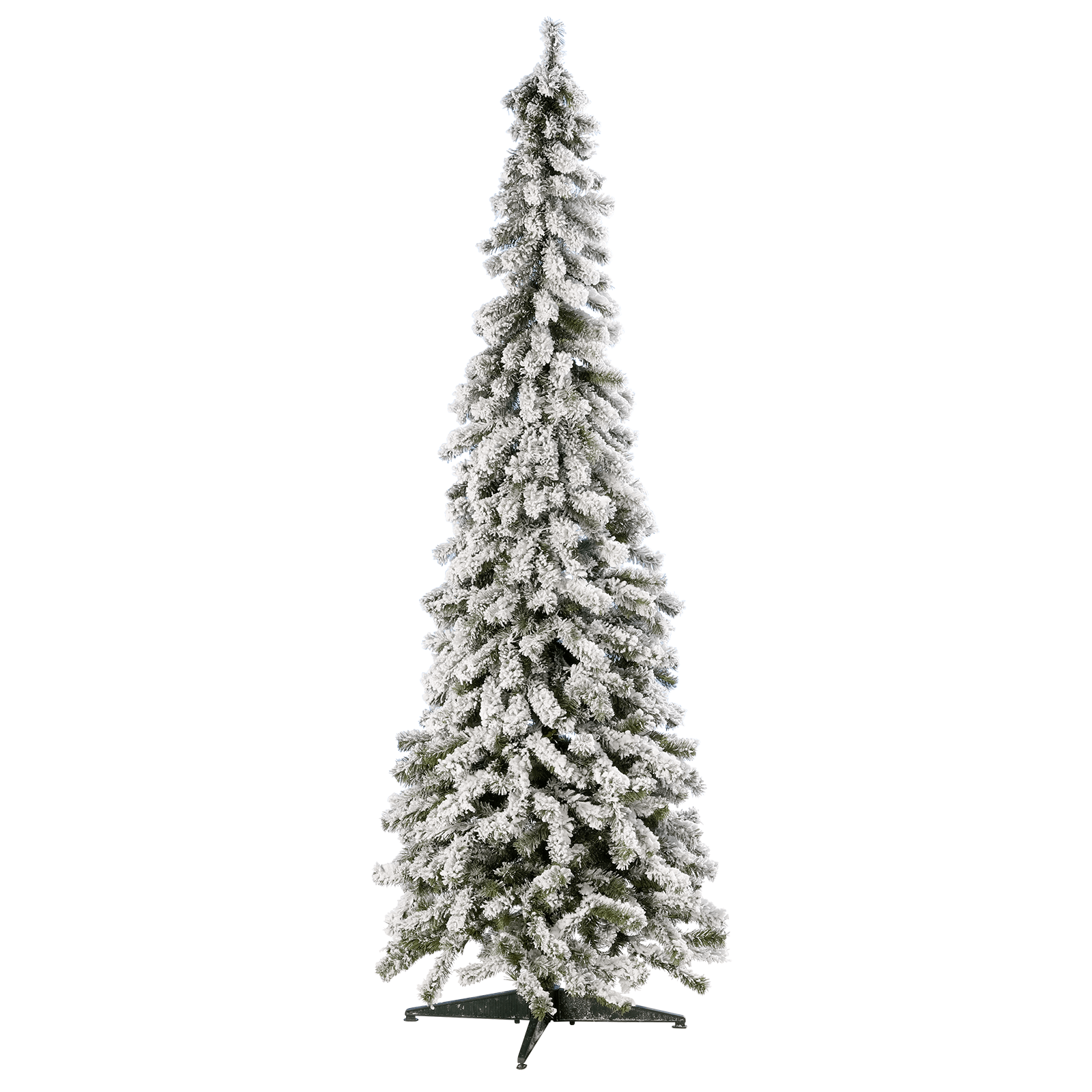 Künstlicher, schmaler Tannebaum, beschneit 210 cm - 0
