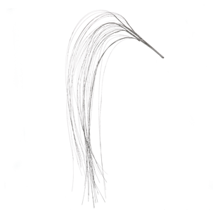 Branche de décoration herbe argentée de 100 cm de long, 2 pièces