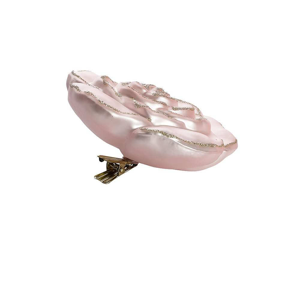 Christbaumschmuck "Rose mit Clip" 9,6 cm Ø - 1 Christbaumschmuck "Rose mit Clip" 9,6 cm Ø - 1