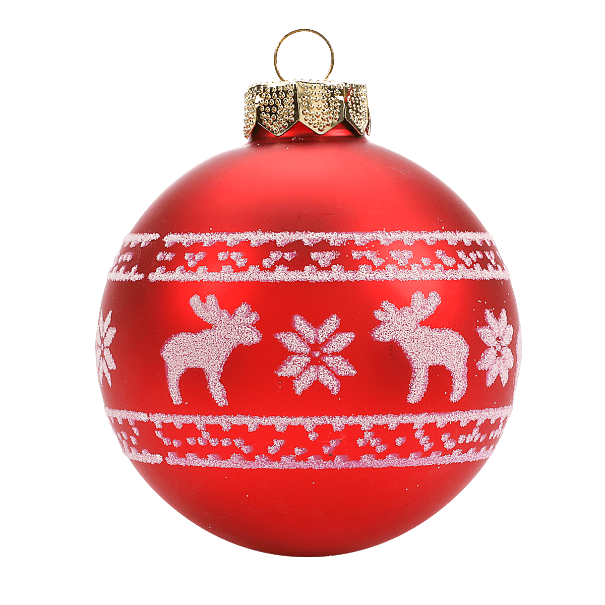 Christmas baubles made of glass "Nordic" 8 cm, 12 pcs - 8