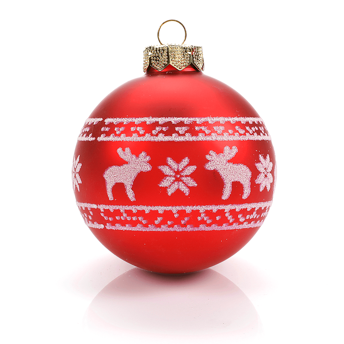 Christmas baubles made of glass "Nordic" 8 cm, 12 pcs - 2
