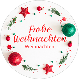Labels "Merry Christmas" 500 pieces 35 cm Ø