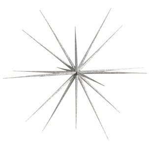 Etoile spoutnik, argentée,  Ø 60 cm