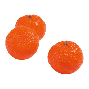 Mandarines aliment factice, 6 cm Ø, paquet de 3 pièces