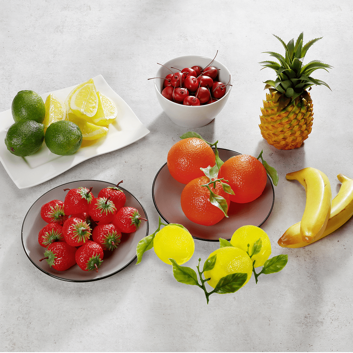 Citrons aliment factice, 3 pces - 3