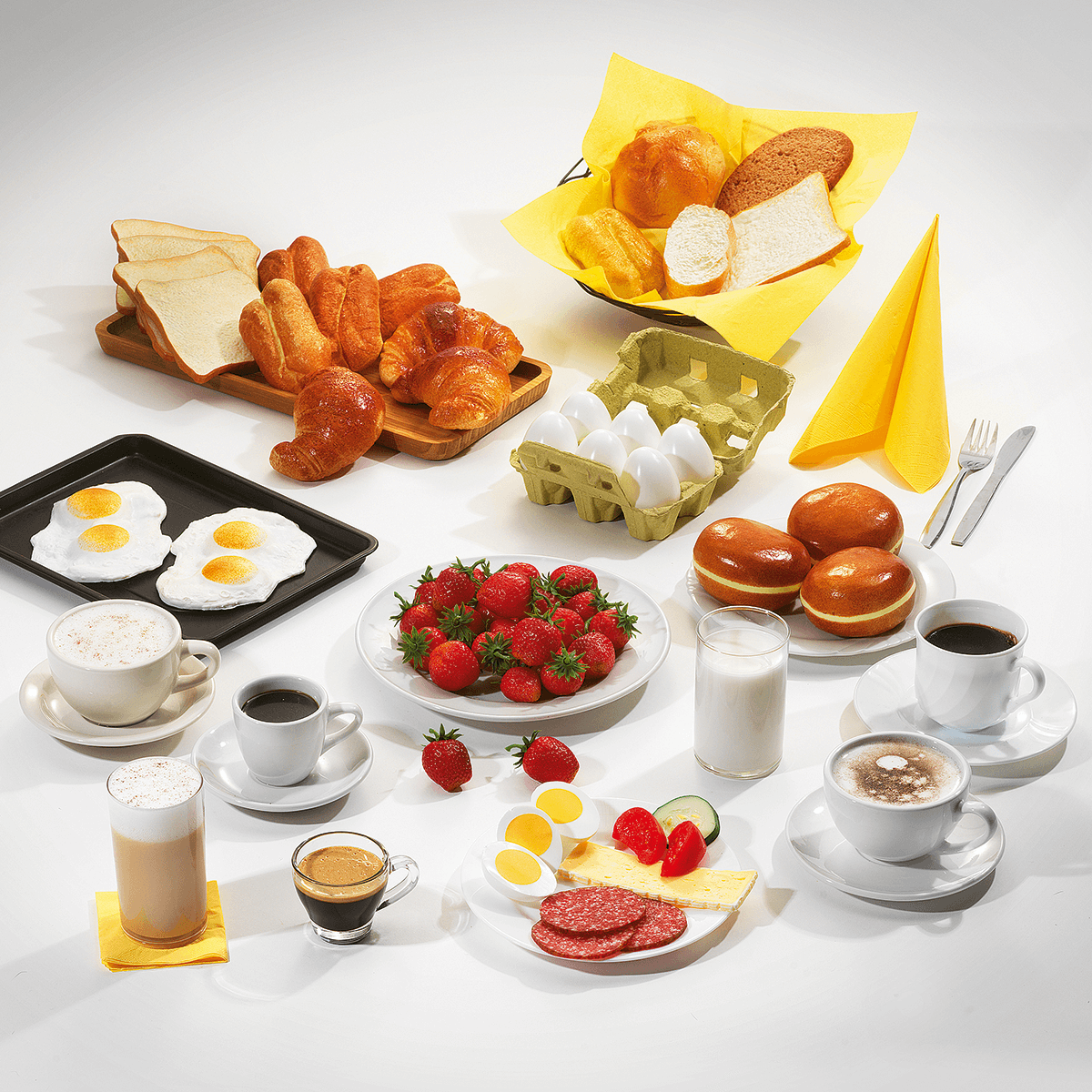 Croissant alimentaire factice, 3 pièces - 7