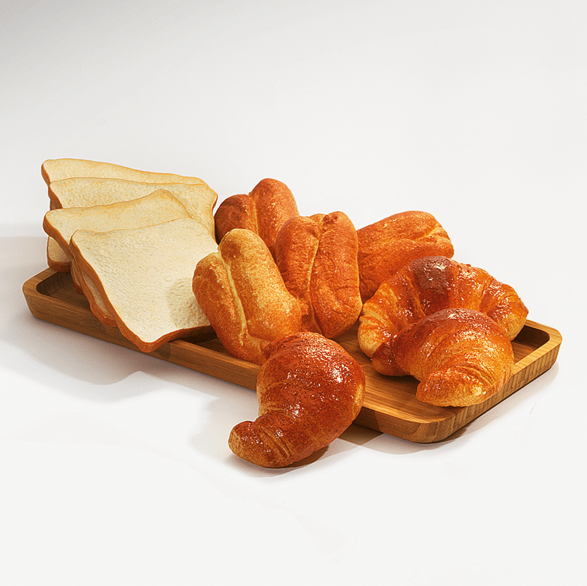 Croissant alimentaire factice, 3 pièces - 4