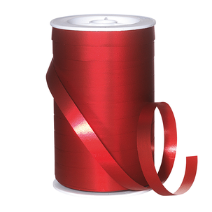 Ruban métallisé mat, larg. 10 mm, rouge