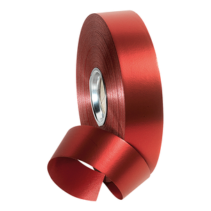 Ruban métallisé mat, larg. 31 mm, rouge