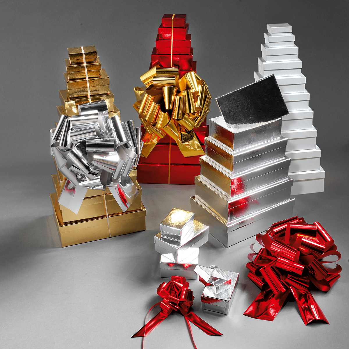 Cajas de cartón de regalo, color rojo, 10 pz. - 11