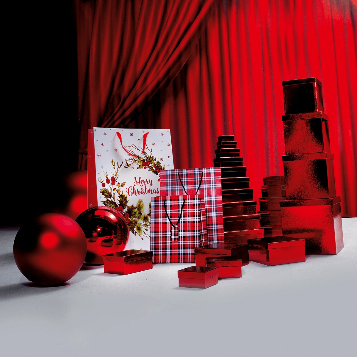 Cajas de cartón de regalo, color rojo, 10 pz. - 10