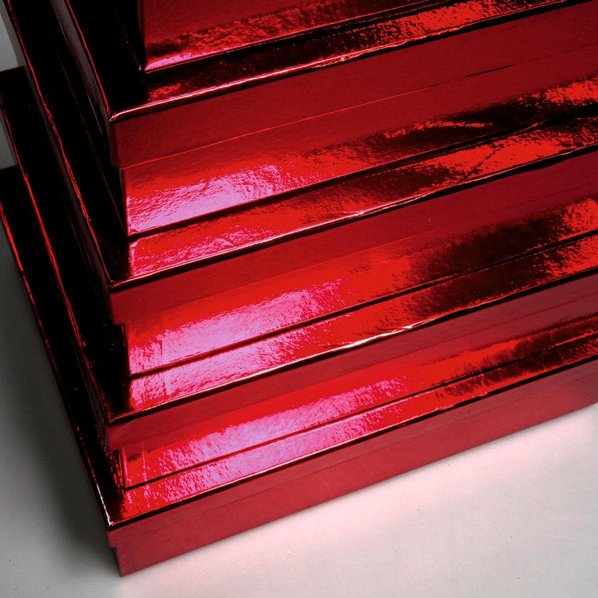 Cajas de cartón de regalo, color rojo, 10 pz. - 4