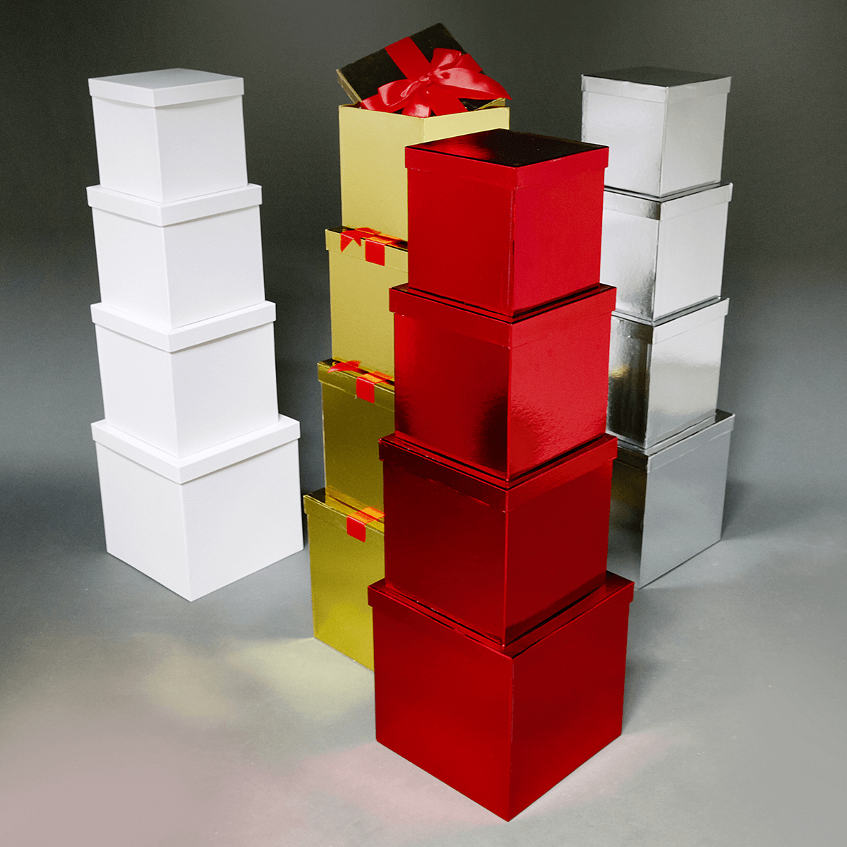 Geschenkkartonage, rot, 4tlg. - 4