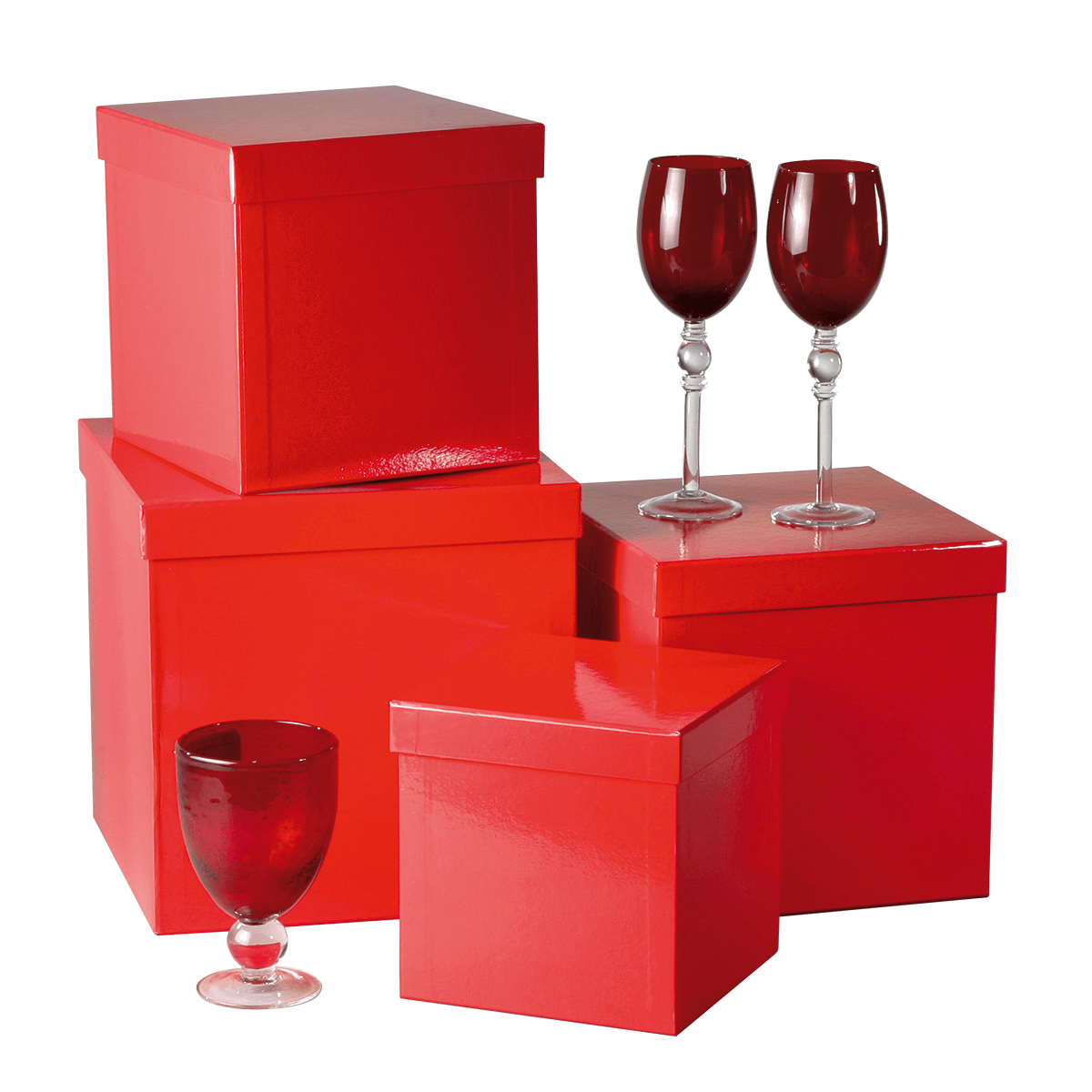Geschenkkartonage, rot, 4tlg. - 3