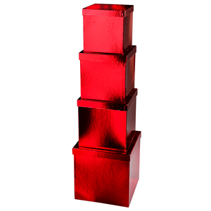 Gift box set, red, 4 parts