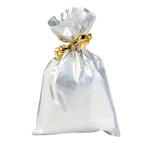 Gift bag, matt, silver, 15 x 25 cm