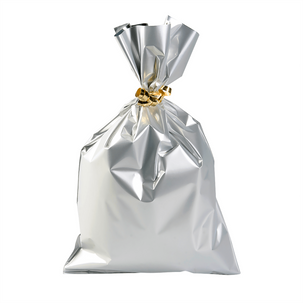 Sachet cadeau, mat, argenté, 20 x 35 cm