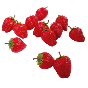 Erdbeeren Lebensmittel-Attrappen, 12 Stück