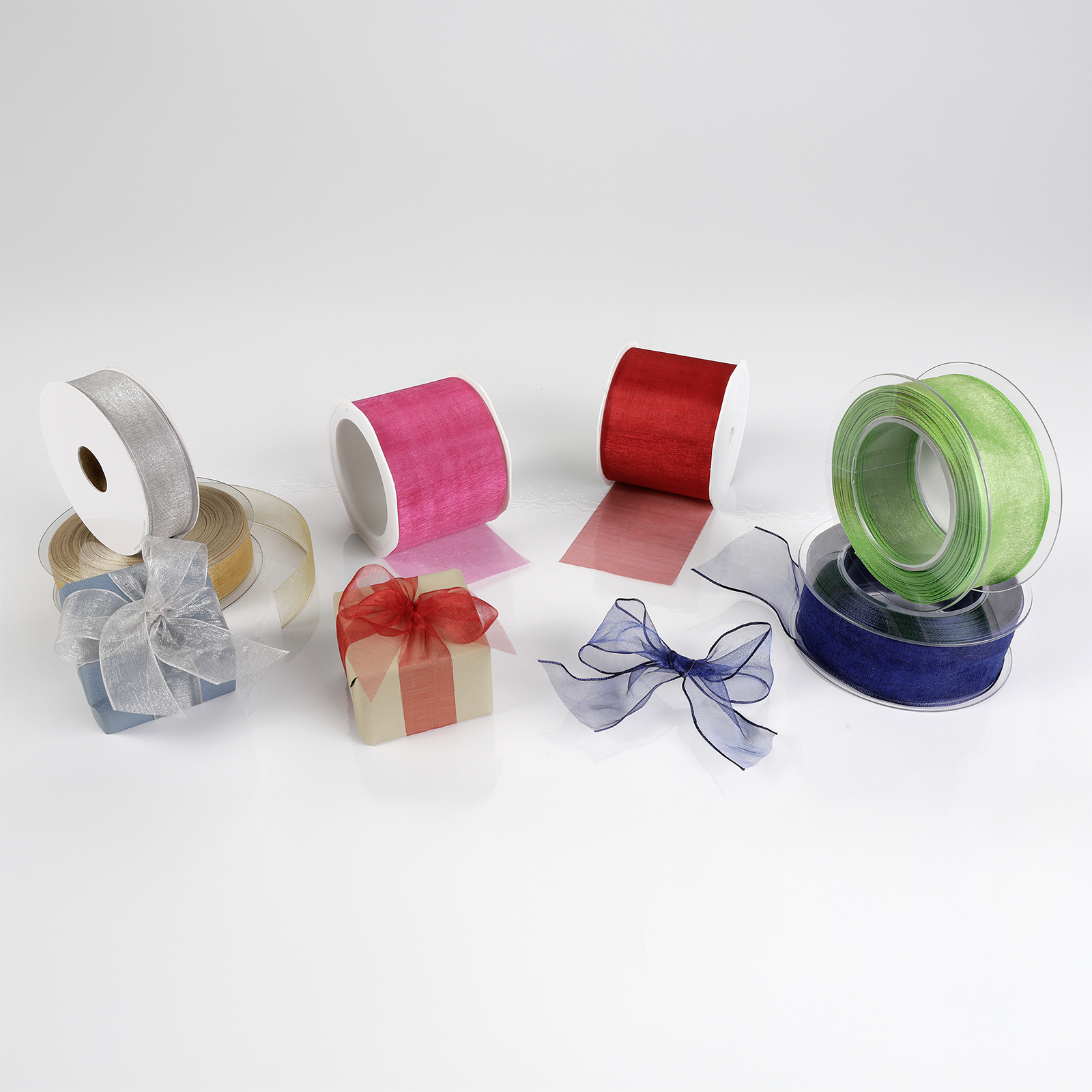 Chiffon ribbon pink width 25 mm - 3