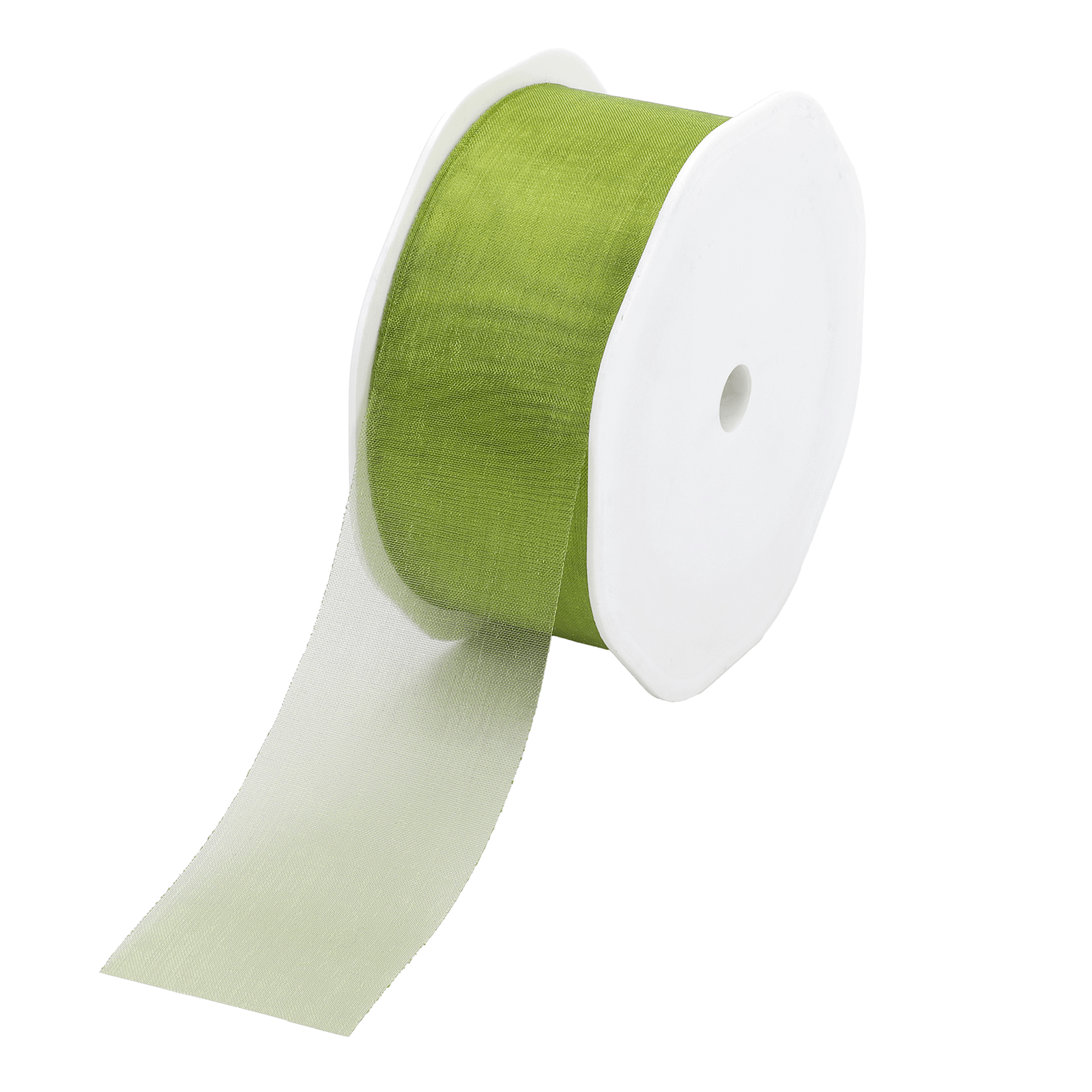 Ruban en crêpe de Chine, larg. 38 mm, vert printanier - 0