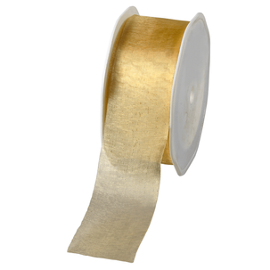 Ruban en crêpe de Chine, larg. 38 mm, doré