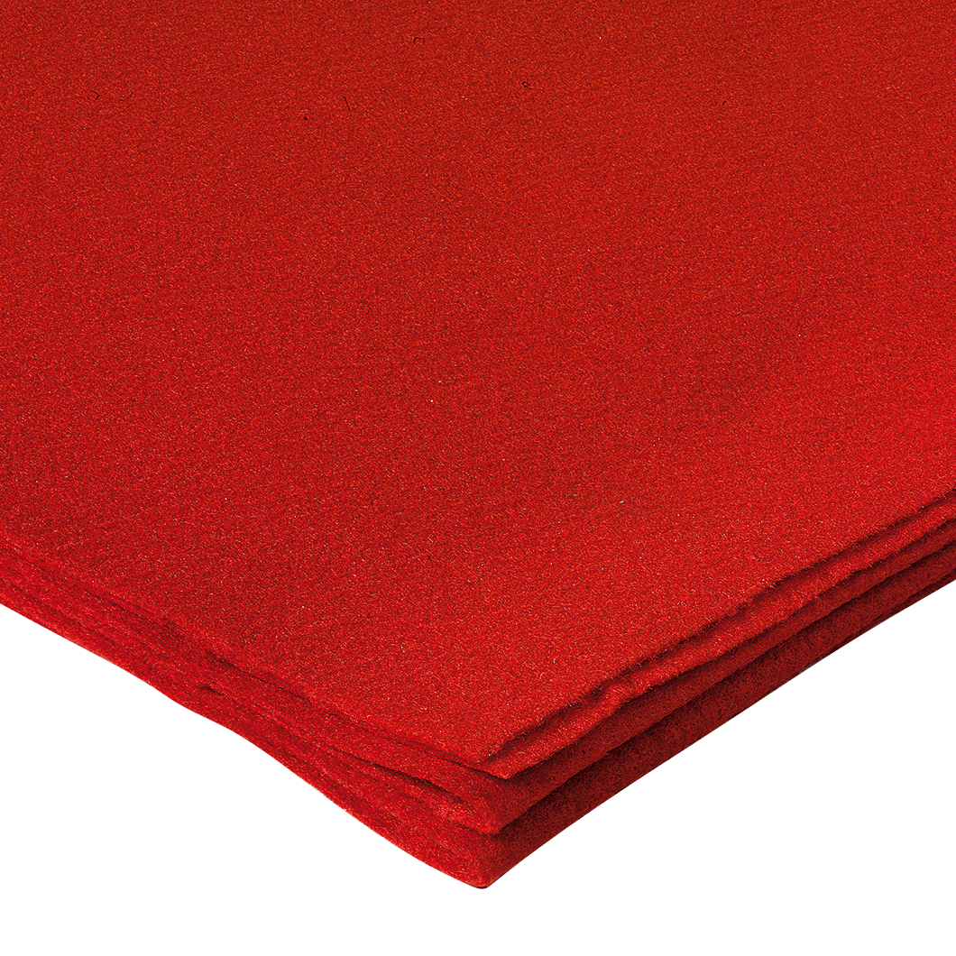 Feutre, rouge, 1,5 mm, 180 cm - 1