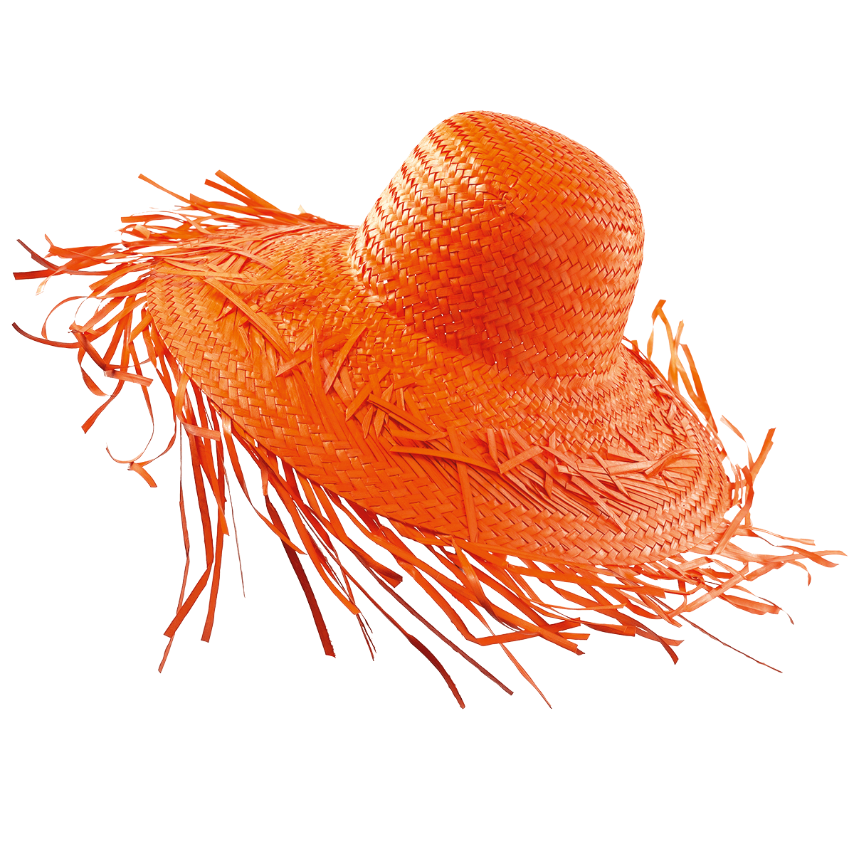 Chapeau de paille déco, orange - 3