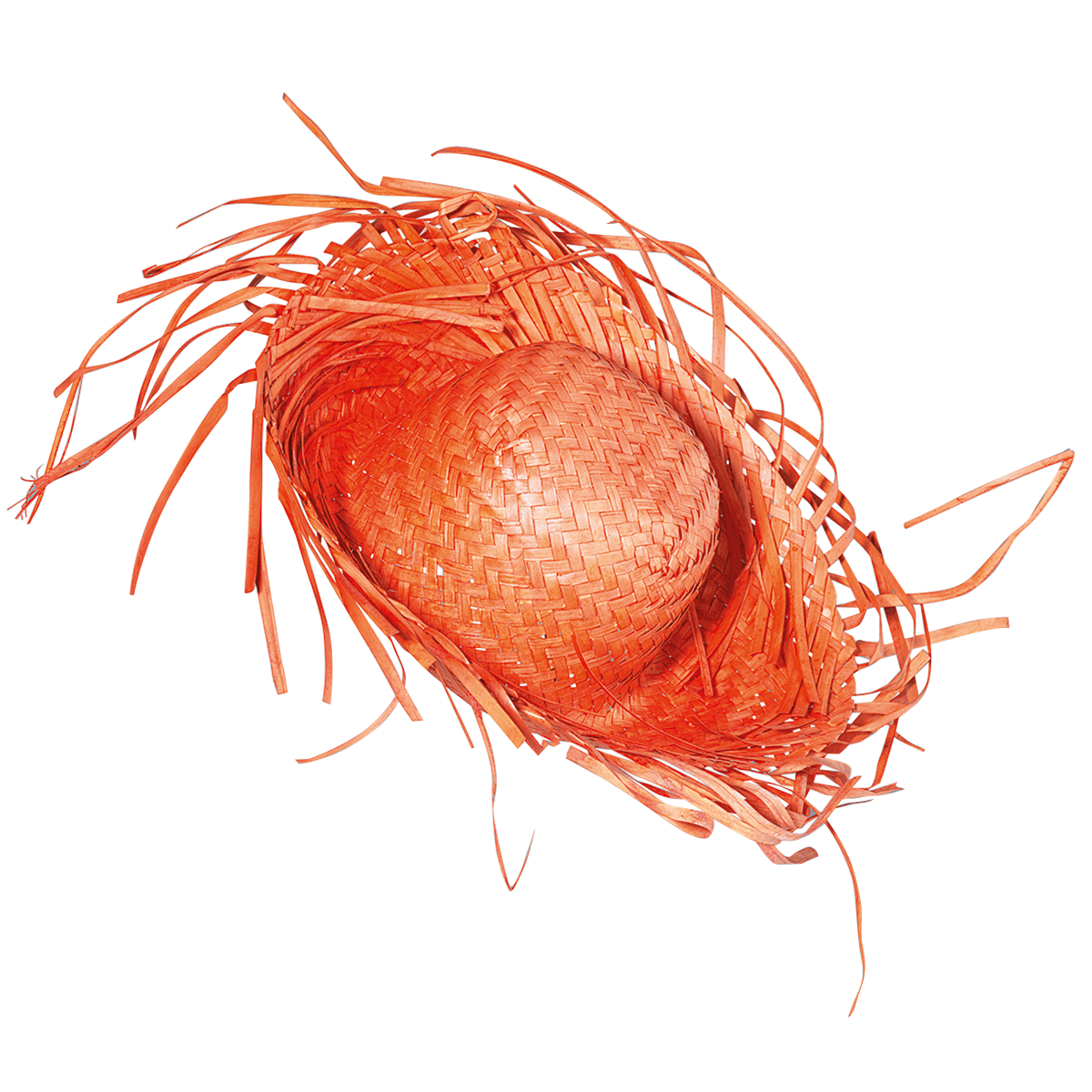 Chapeau de paille déco, orange - 2