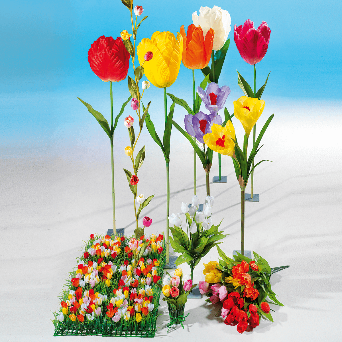 Artificial giant tulip, 135 cm, red - 5