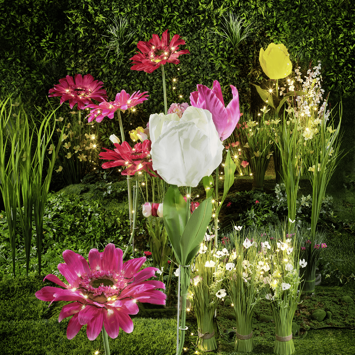Tulipán artificial amarillo, 140 cm - 3