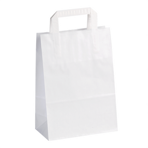 Papiertragetasche, weiß, 20 x 28 + 10 cm 250 Stück