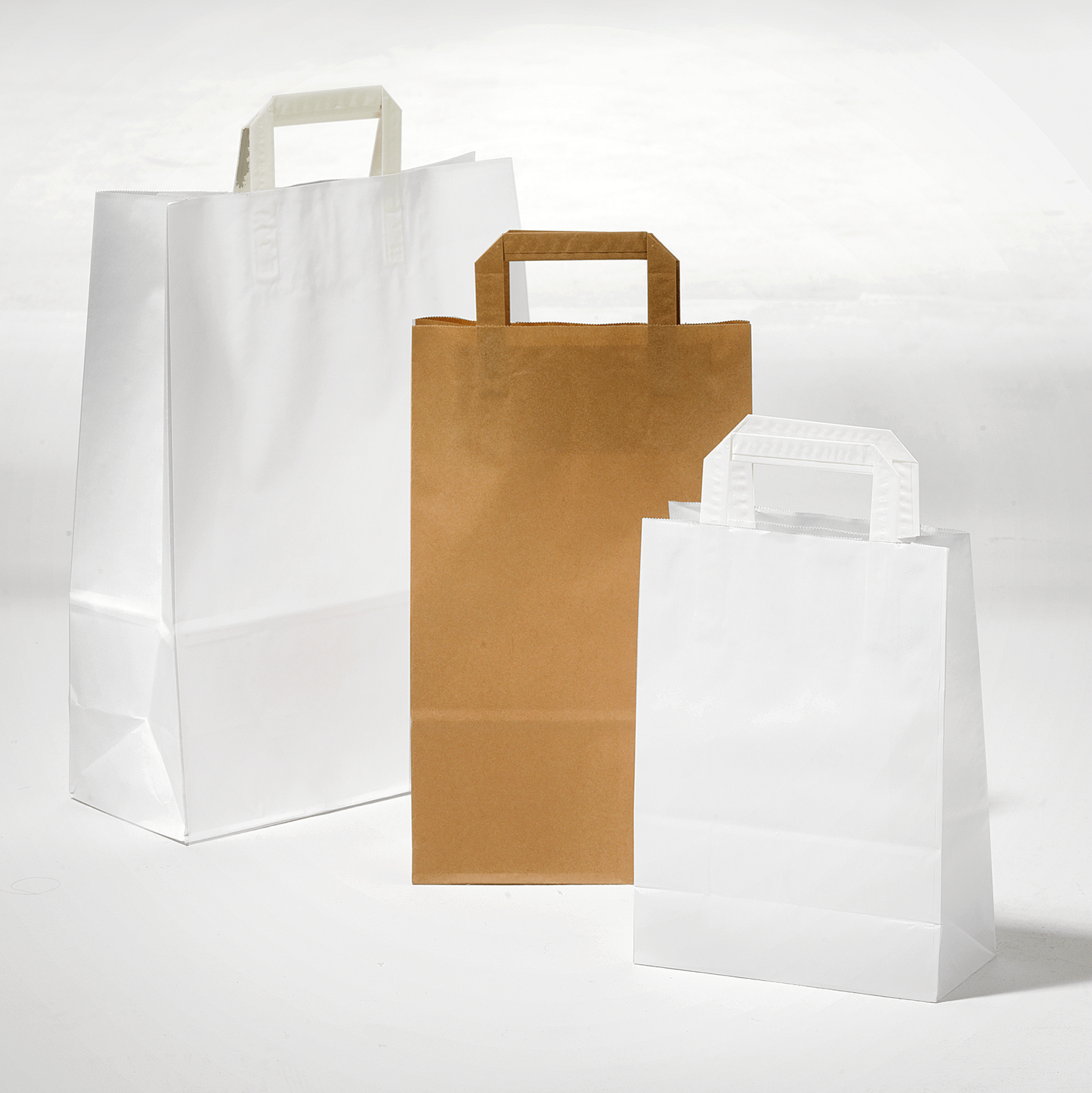 Papiertragetasche, weiß, 32 x 44 + 17 cm 250 Stück - 1 Papiertragetasche, weiß, 32 x 44 + 17 cm 250 Stück - 1