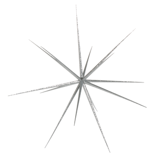 Étoile spoutnik, argentée, 40 cm Ø