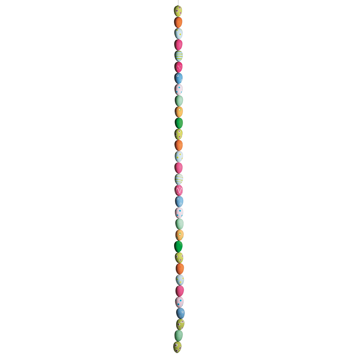 Cadena decorativa con huevos de Pascua coloridos patrón, 180 cm - 1