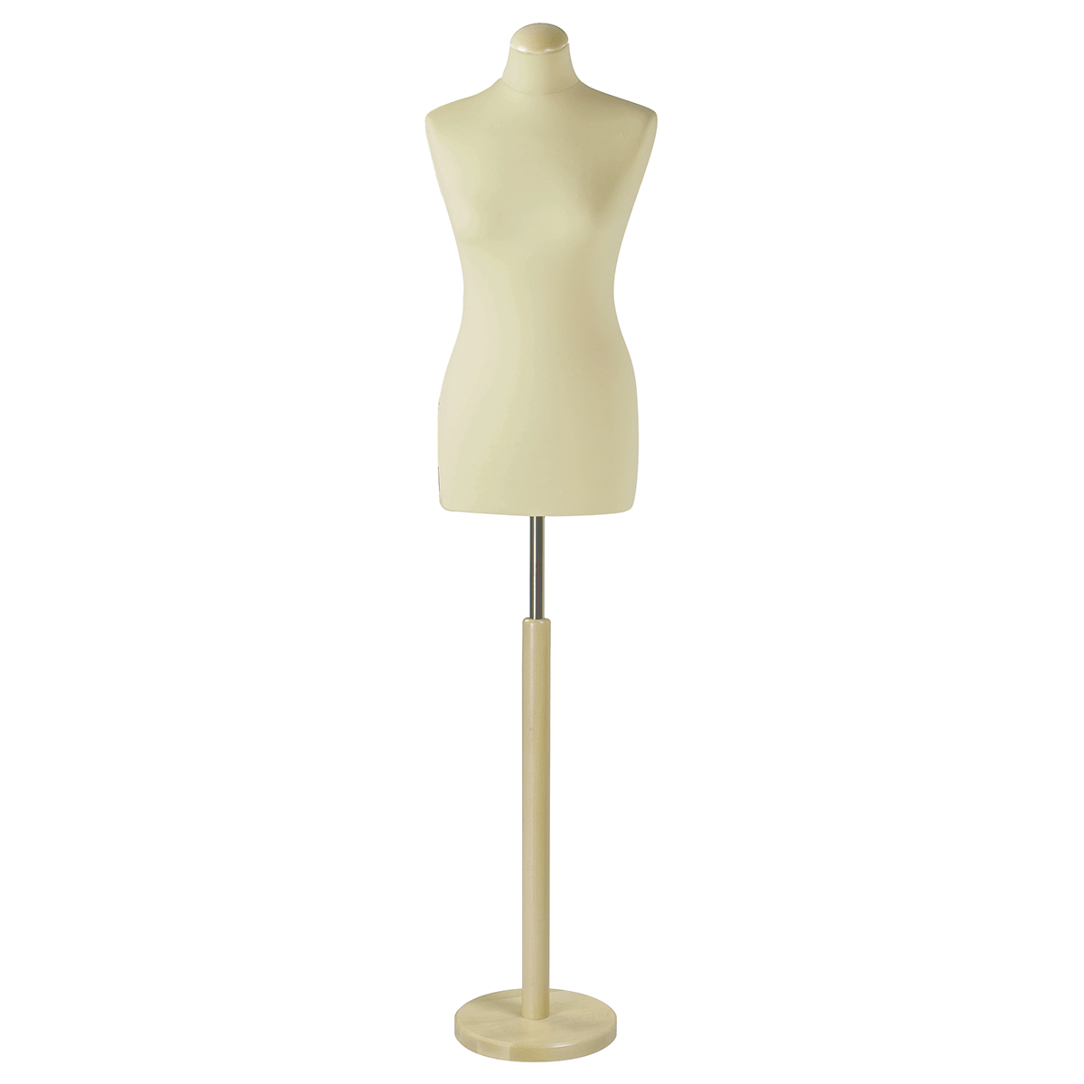 Maniquí de costura de mujer, busto de 72 cm, color crudo - roble claro - 0