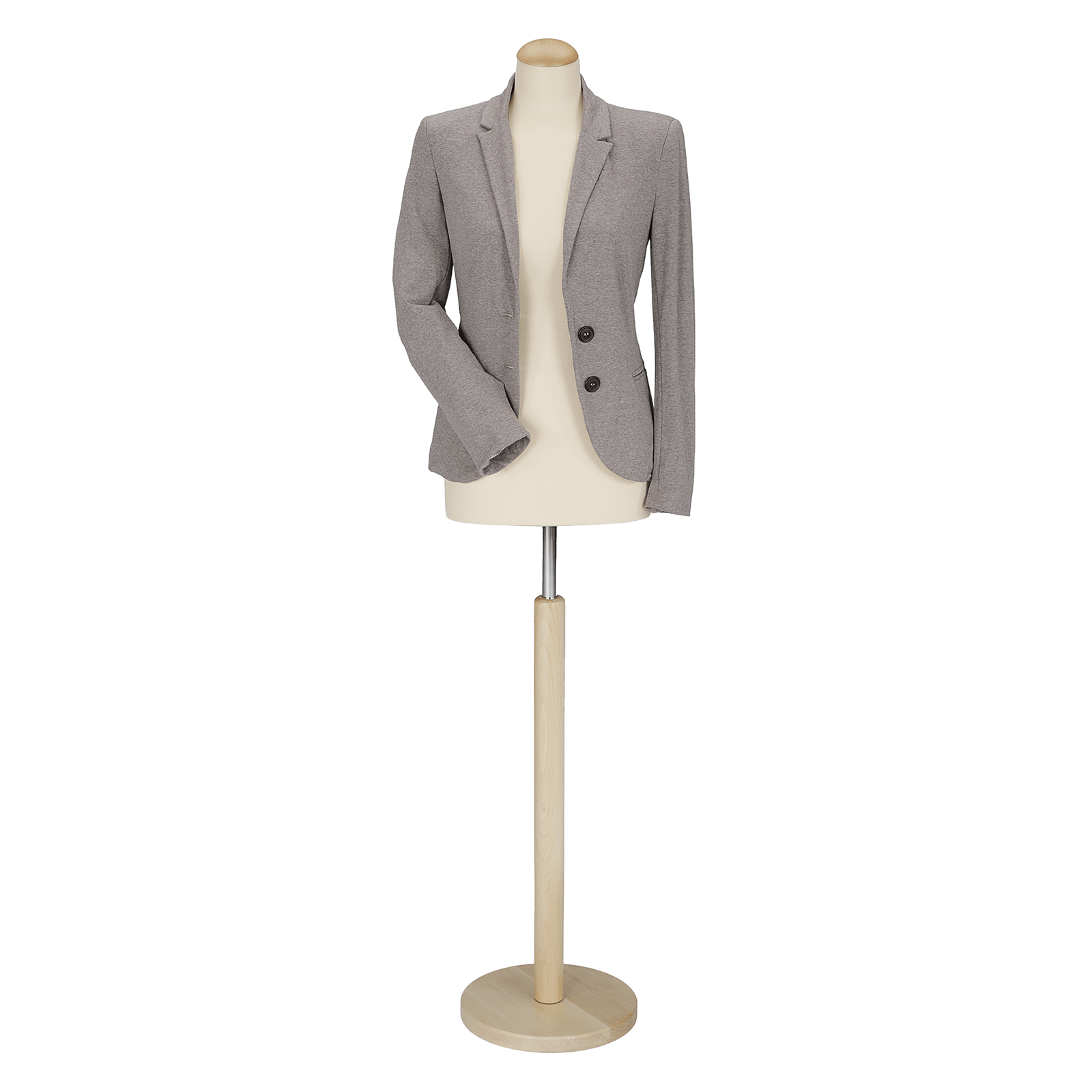 Maniquí de costura de mujer, busto de 72 cm, color crudo - roble claro - 1