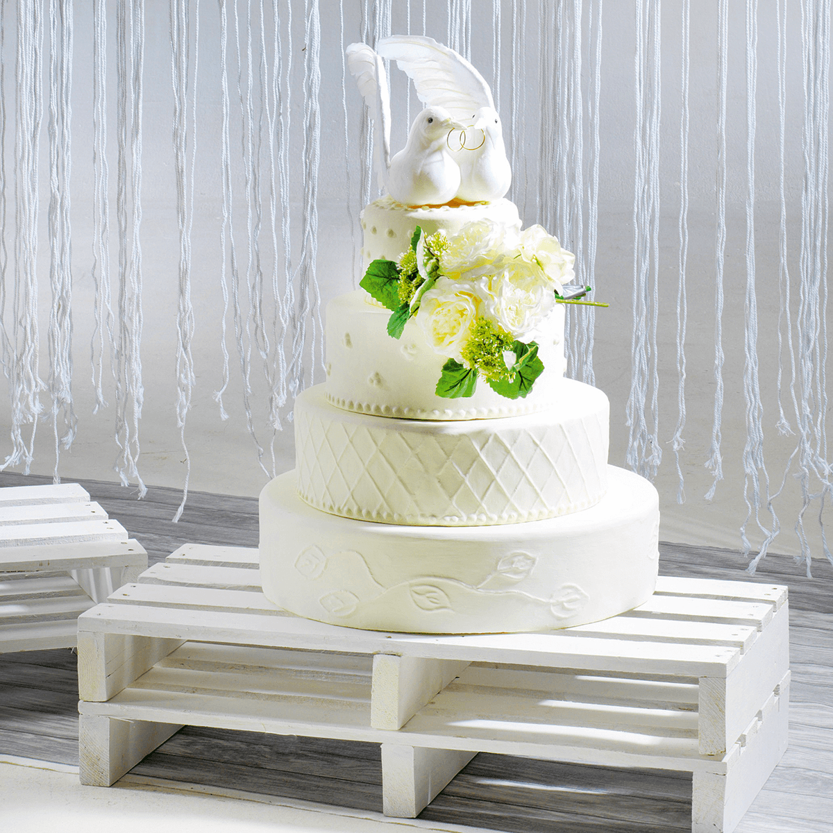 Deko-Hochzeits-Torte 52 cm hoch - 1