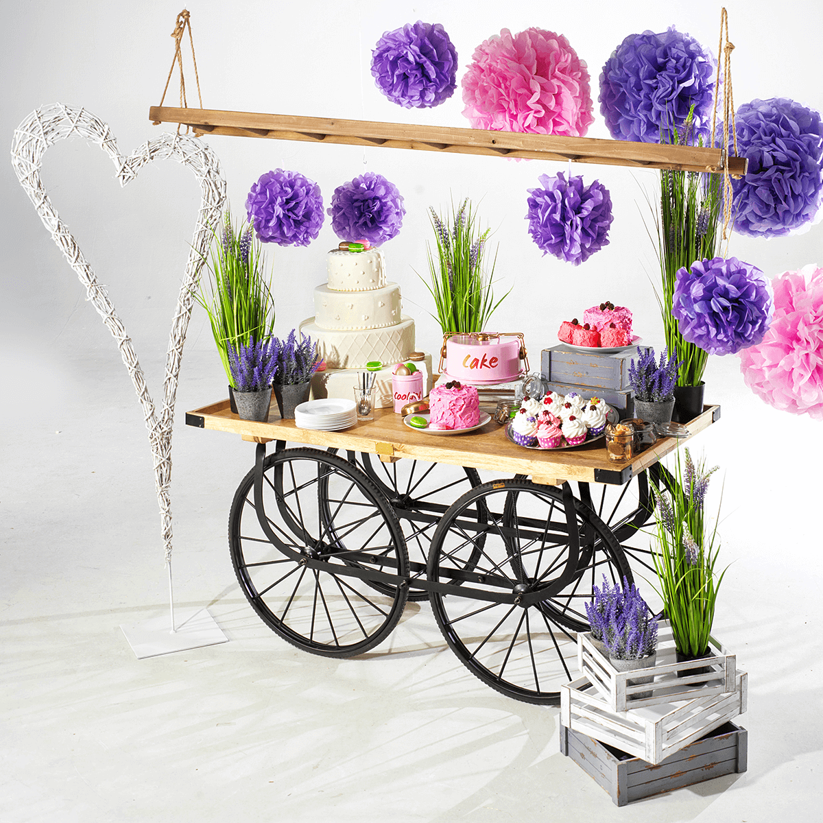 Deko-Hochzeits-Torte 52 cm hoch - 3