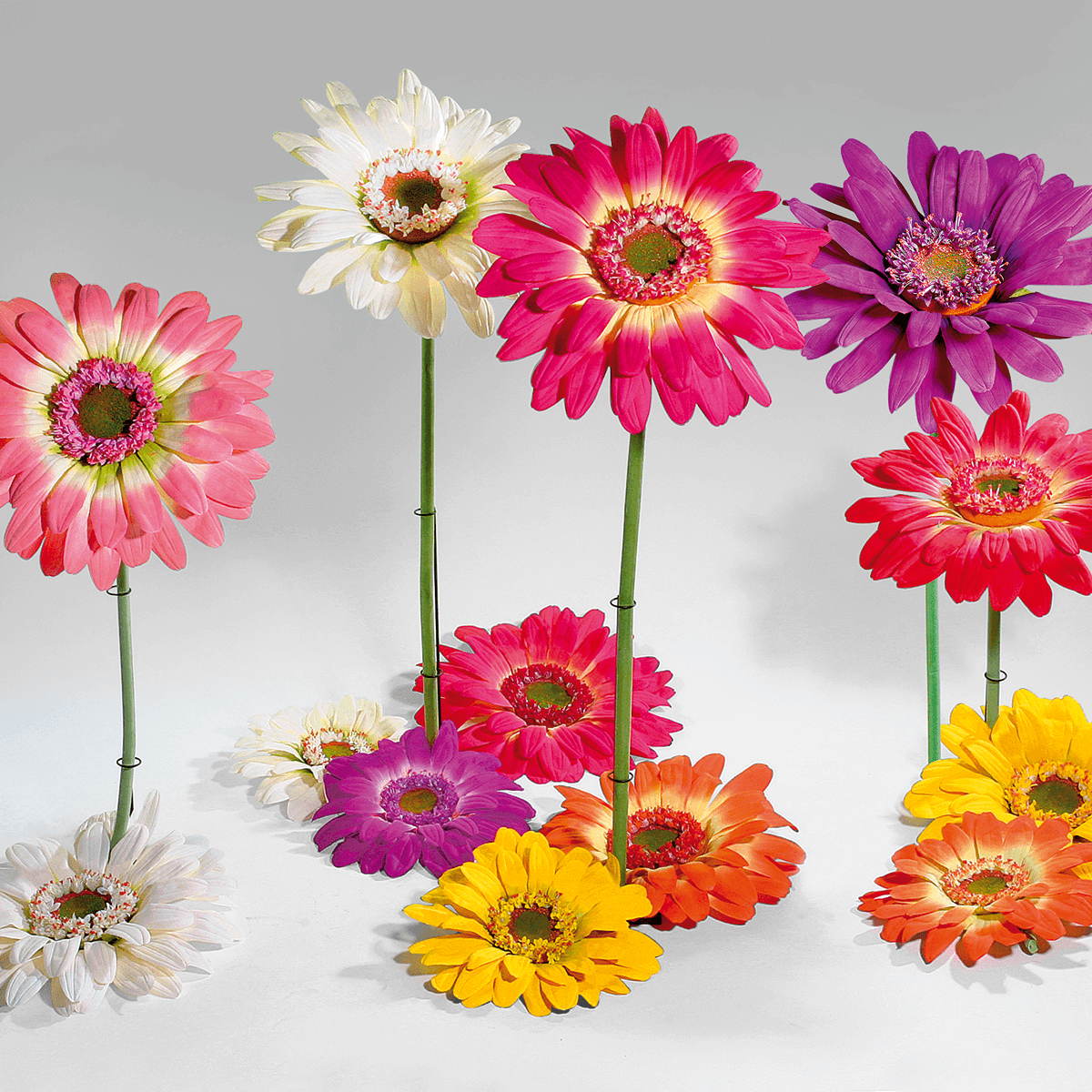Gerbera gigante artificial rosa, 120 cm - 2