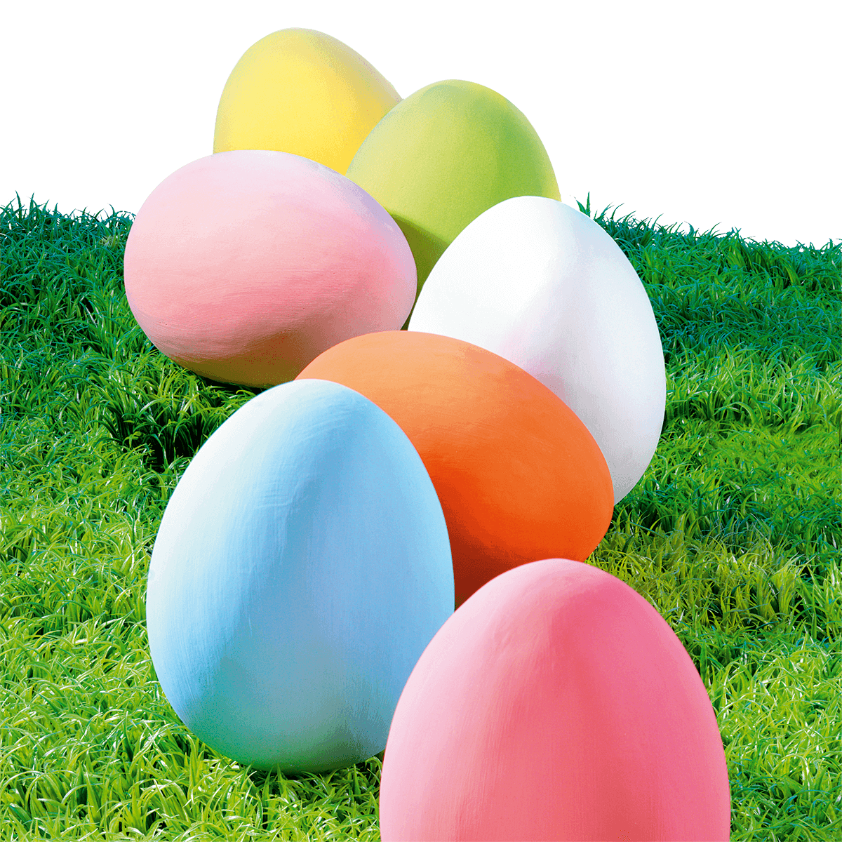 Huevo de Pascua gigante decorativo, color rosa, 30 cm - 1