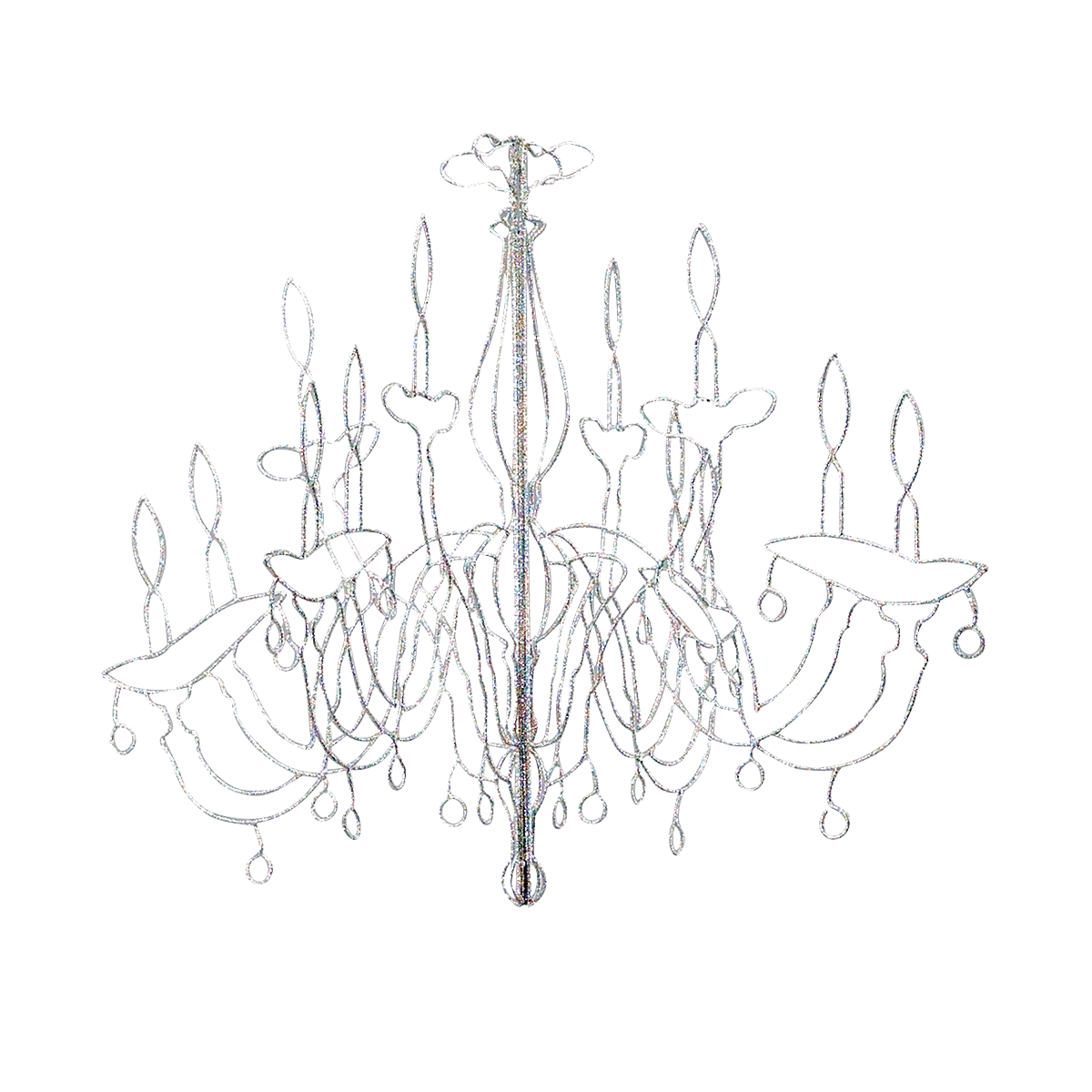 Lustre déco à décorer, long. 70 cm - 0