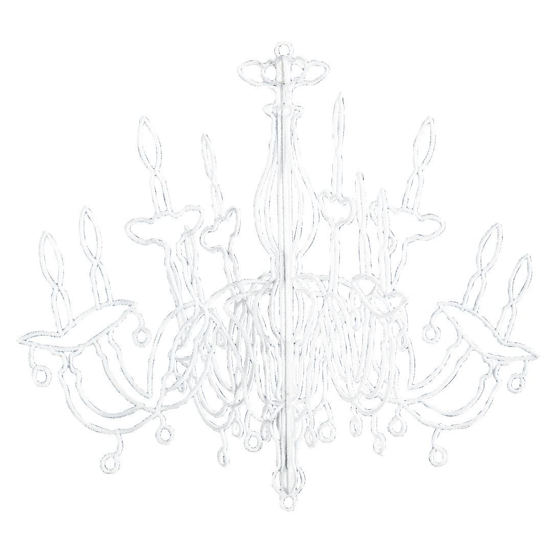 Lustre déco à décorer, long. 70 cm - 1