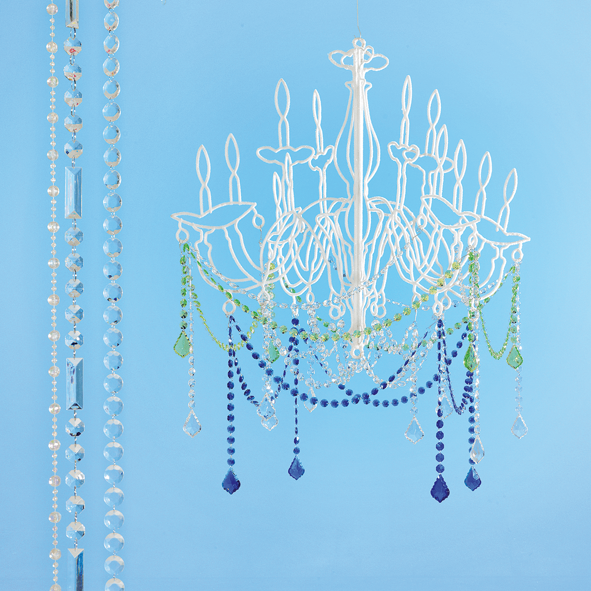 Lustre déco à décorer, long. 70 cm - 3
