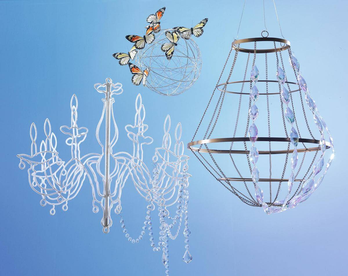Lustre déco à décorer, long. 70 cm - 4