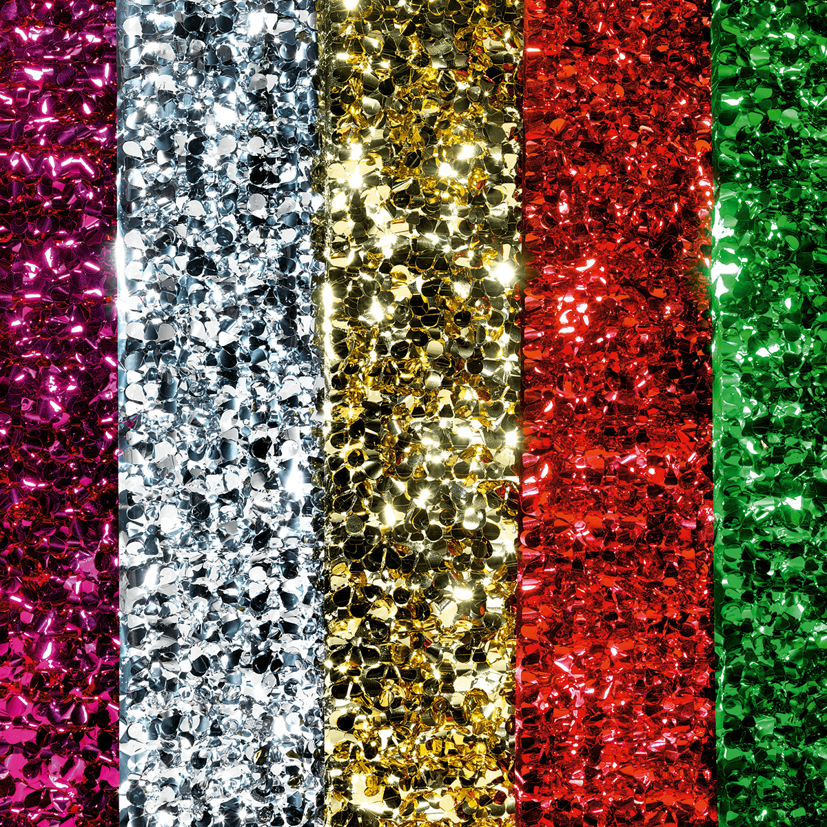 Stanzoptikfolie metallic 90 cm breit, silber - 9