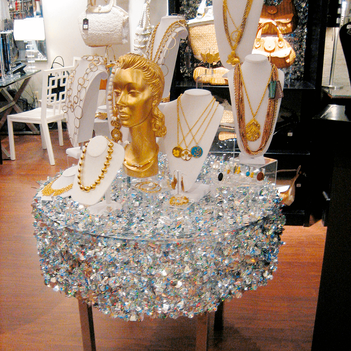 Stanzoptikfolie metallic 90 cm breit, silber - 11
