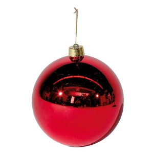 Weihnachtskugel XXL rot glänzend, 30 cm