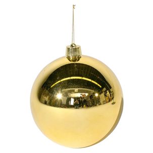 Bola de Navidad XXL oro brillante, 30 cm
